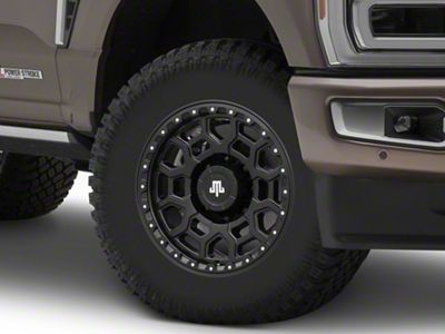 Mammoth Hunter Satin Black Satin Black 8-Lug Wheel; 18x9; 0mm Offset (23-26 F-250 Super Duty)