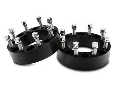Mammoth 2-Inch Wheel Spacers; Black (05-25 F-350 Super Duty)