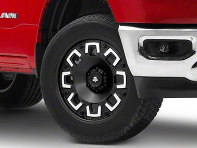 Mammoth Boss Satin Black Machined 6-Lug Wheel; 20x9; -6mm Offset (19-25 RAM 1500)