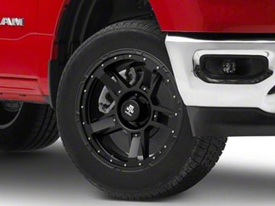 Mammoth Cliff Hanger Matte Black 6-Lug Wheel; 20x9; -6mm Offset (19-25 RAM 1500)