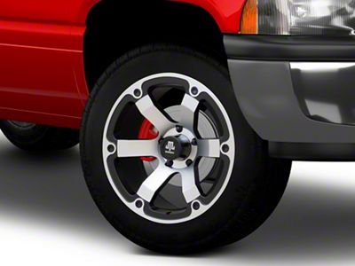 Mammoth Rogue Matte Black Machined 5-Lug Wheel; 20x9; -6mm Offset (94-01 RAM 1500)