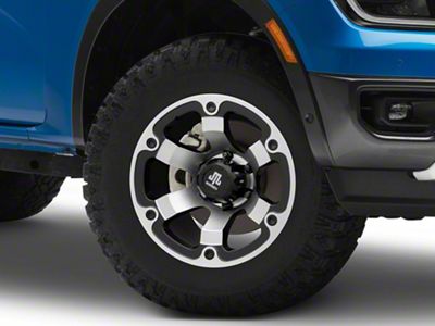 Mammoth Rogue Matte Black Machined 6-Lug Wheel; 17x8.5; 0mm Offset (24-25 Ranger)