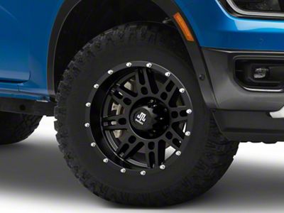 Mammoth Vader Beadlock Matte Black 6-Lug Wheel; 17x8.5; 0mm Offset (24-25 Ranger)