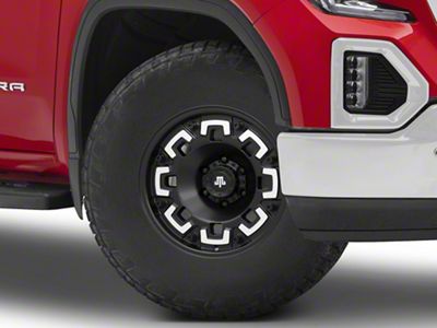 Mammoth Boss Satin Black Machined 6-Lug Wheel; 17x9; -6mm Offset (19-25 Sierra 1500)
