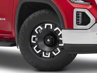 Mammoth Boss Satin Black Machined 6-Lug Wheel; 20x9; -6mm Offset (19-25 Sierra 1500)