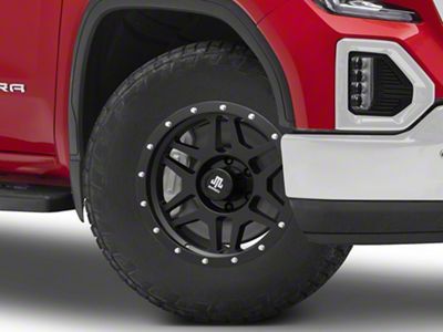 Mammoth Split 6 Beadlock Matte Black 6-Lug Wheel; 18x9; -6mm Offset (19-25 Sierra 1500)