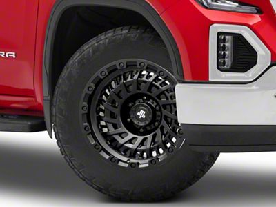 Mammoth Turbine Satin Black 6-Lug Wheel; 17x8.5; -6mm Offset (19-26 Sierra 1500)