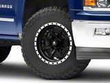 Mammoth Split 16 Beadlock Satin Black with Polished Lip 6-Lug Wheel; 17x9; -6mm Offset (14-18 Silverado 1500)