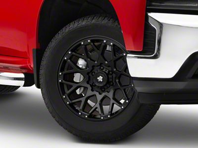 Mammoth Vex Satin Black Machined 6-Lug Wheel; 20x9; -6mm Offset (19-25 Silverado 1500)