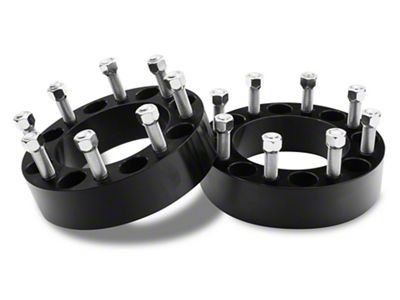 Mammoth 2-Inch Wheel Spacers; Black (07-10 Silverado 3500 HD, Excludes Dually)