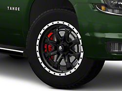 Mammoth Split 16 Beadlock Satin Black with Polished Lip 6-Lug Wheel; 20x9; -6mm Offset (21-25 Tahoe)