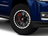 Mammoth Split 16 Beadlock Satin Black with Polished Lip 6-Lug Wheel; 17x9; -6mm Offset (15-20 Yukon)