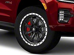 Mammoth Split 16 Beadlock Satin Black with Polished Lip 6-Lug Wheel; 20x9; -6mm Offset (21-26 Yukon)