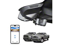 Mangoal Front 4K Dash Cam with Sony STARVIS Sensor (19-24 RAM 1500 w/ Curved Surface Above Mirror)