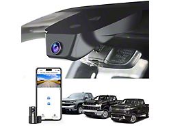 Mangoal Front 4K and Rear FHD Dash Cams with Sony STARVIS Sensor (24-26 Silverado 2500 HD w/ 19 & 8-Hole Slots in Mirror Cover)