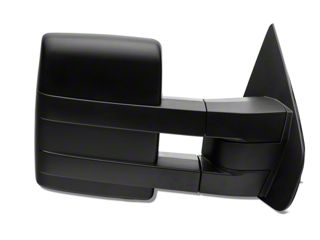 Pair Of Textured Black Manual Fold Tow Mirrors For 2004-2014 Ford F-150 - Kool Vue