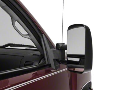 Manual Towing Mirrors; Black (07-13 Silverado 1500)