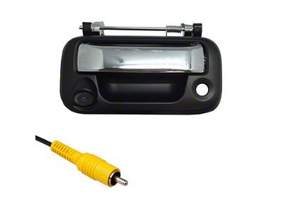 Master Tailgaters Tailgate Handle with Backup Reverse Camera; Black/Chrome (04-14 F-150)