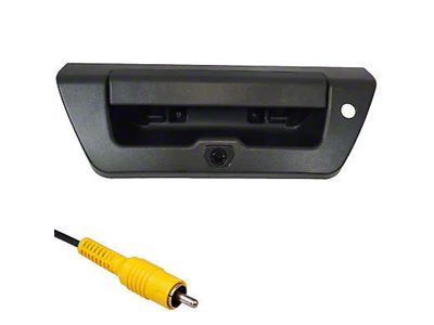 Master Tailgaters Tailgate Handle with Backup Reverse Camera with Keyhole; Black (15-17 F-150)