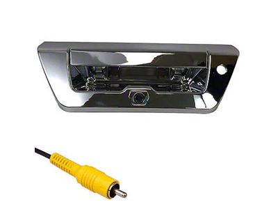 Master Tailgaters Tailgate Handle with Backup Reverse Camera with Keyhole; Chrome (15-25 F-150)