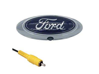 Master Tailgaters Ford Emblem with Backup Camera; Chrome (14-16 F-350 Super Duty)