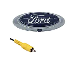 Master Tailgaters Ford Emblem with Backup Camera; Chrome (14-16 F-350 Super Duty)