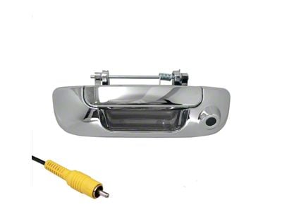 Master Tailgaters Tailgate Handle with Backup Reverse Camera; Chrome (02-08 RAM 1500)
