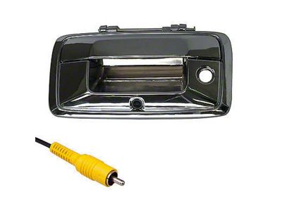 Master Tailgaters Tailgate Handle with Backup Reverse Camera; Chrome (14-15 Sierra 1500)
