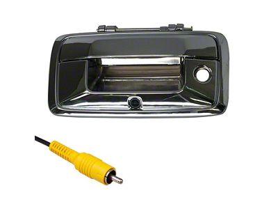 Master Tailgaters Tailgate Handle with Backup Reverse Camera; Chrome (16-17 Sierra 1500)