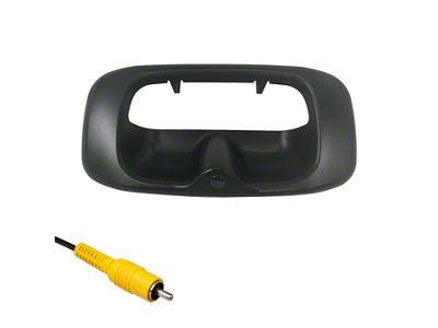 Master Tailgaters Tailgate Handle Bezel with Backup Reverse Camera; Black (99-06 Sierra 1500)