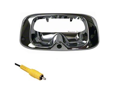 Master Tailgaters Tailgate Handle Bezel with Backup Reverse Camera; Chrome (99-06 Sierra 1500)