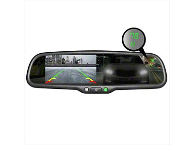 Master Tailgaters Ultra Bright 4.30-Inch Auto Adjusting Brightness LCD Rear View Mirror with Compass and Temperature (Universal; Some Adaptation May Be Required)