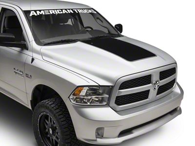 SEC10 Hood Decal; Matte Black (09-18 RAM 1500)