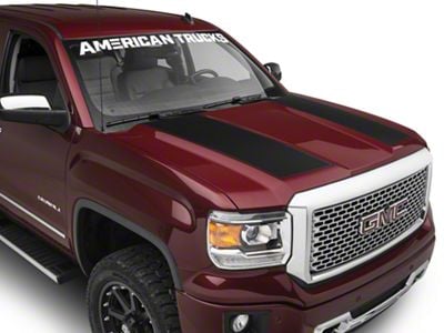 SEC10 Hood Decal; Matte Black (14-18 Sierra 1500)