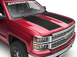 SEC10 Hood Decal; Matte Black (14-15 Silverado 1500)