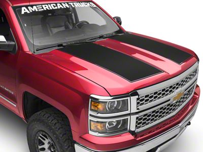 SEC10 Hood Decal; Matte Black (14-15 Silverado 1500)