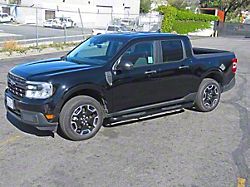 3-Inch Round Side Step Bars; Black (22-26 Maverick)