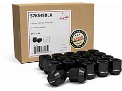 Black Bulge Acorn Lug Nut Kit; 14mm x 1.5; Set of 20 (22-26 Maverick)