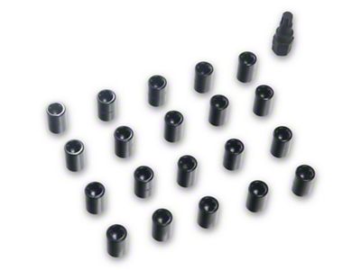 Black Tuner Lug Nuts; M14 x 1.5; Set of 20 (22-26 Maverick)