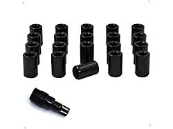 Black Tuner Lug Nuts; M14 x 1.5; Set of 20 (22-26 Maverick)