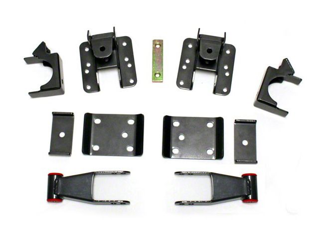 Spindle-Source 3/5-4/6 Adjustable Lowering Kit With Rear Shocks For 2014-2015 Chevy Silverado GMC Sierra – Powder Coated Hangers, Performance