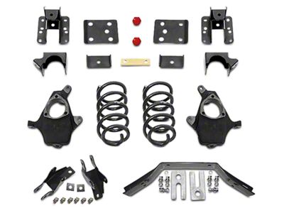 Max Trac Lowering Kit; 4-Inch Front / 6-Inch Rear (16-18 2WD Silverado 1500 w/ Stamped Steel Control Arms)