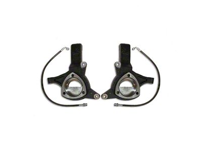 Max Trac 5-Inch Front Lift Spindles with Extended Brake Lines (16-18 2WD Silverado 1500 w/ Stamped Steel or Cast Aluminum Control Arms)