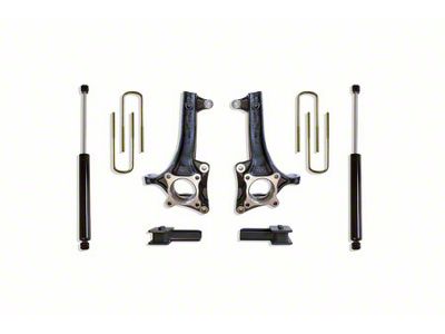 Max Trac 4-Inch Front / 2-Inch Rear Suspension Lift Kit with Max Trac Shocks (21-25 2WD F-150)