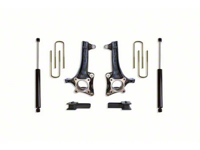 Max Trac 4-Inch Front / 2-Inch Rear Suspension Lift Kit with Max Trac Shocks (21-24 2WD F-150)