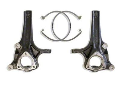 Max Trac 4-Inch Lift Spindles with Extended Brake Lines (19-25 2WD RAM 1500, Excluding w/o Factory 22-Inch Wheels)