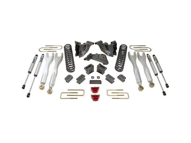 Max Trac 4-Inch Front / 1-Inch Rear MaxPro Elite 4-Link Suspension Lift Kit with Fox Shocks (19-24 4WD RAM 2500 w/o Air Ride)