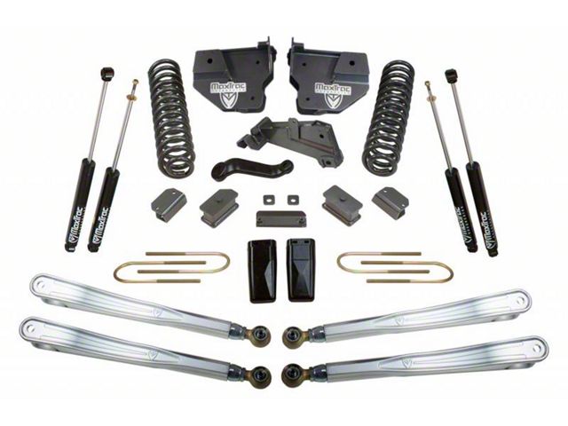 Max Trac 4-Inch MaxPro 4-Link Suspension Lift Kit with Shocks (13-18 4WD 6.7L RAM 3500)