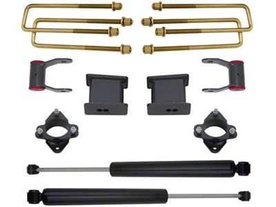 Max Trac 3-Inch Front / 4-Inch Rear Suspension Lift Kit with Shocks (07-16 2WD Sierra 1500)