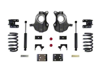Max Trac 3-Inch Front/ 5-Inch Rear Drop Kit with Shocks (16-18 Sierra 1500 Regular Cab w/ Stock Cast Aluminum or Stamped Steel Control Arms, Excluding Denali)